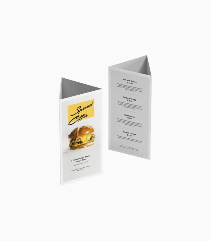 One Tab Packaging Table Tents image